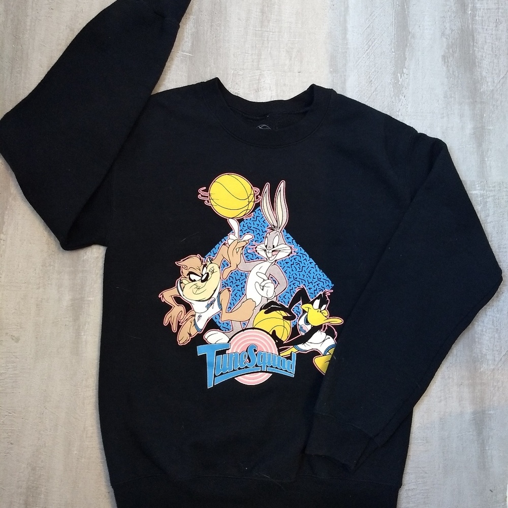 Space Jam tunes squad pullover hoodie unisex small